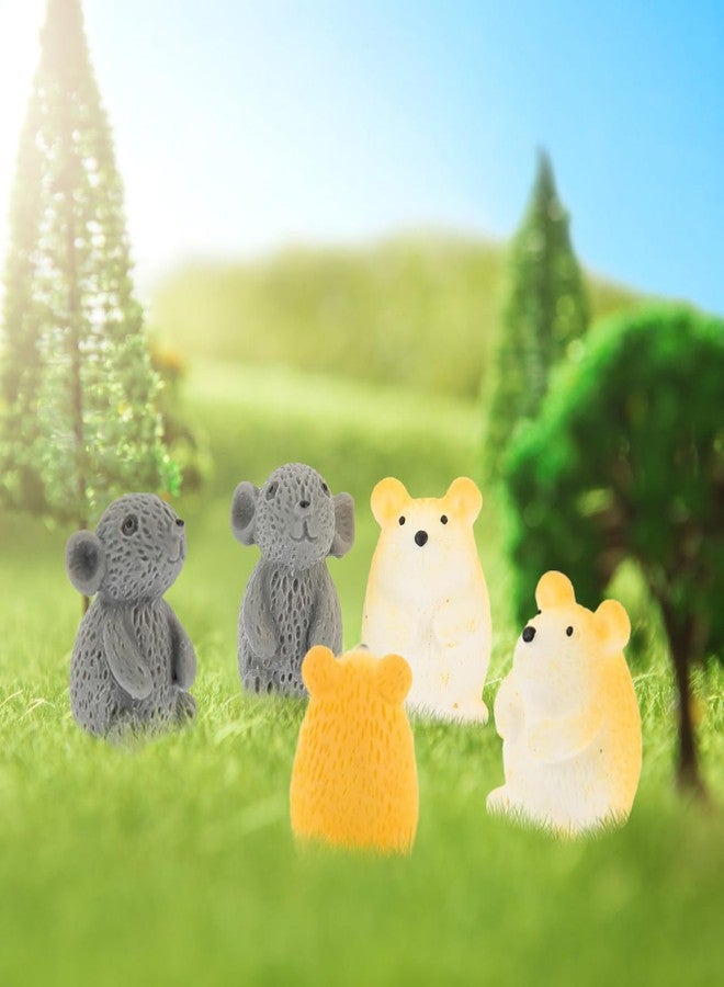 MUCKLILY 12pcs Mini Mouse Hamster Ornaments Miniature Mouse Decoration Bonsai Resin Craft Ornament Bonsai Decoration Resin Craft Mini Figurine Hamster Crafts - Image 3